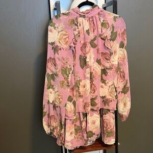 BeBop Pink Floral Mini Dress